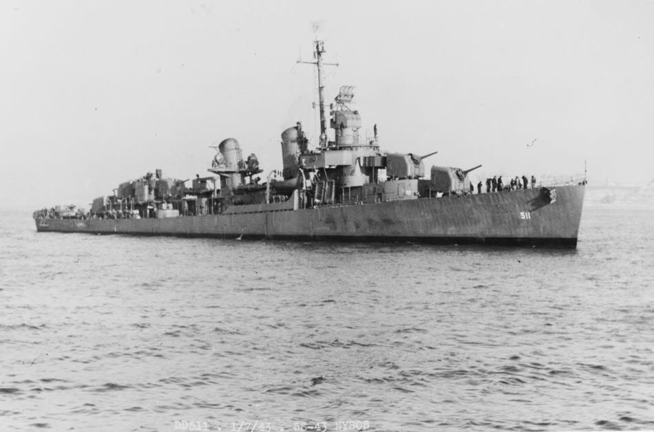 USS Foote (DD-511), Boston Navy Yard, 1943 