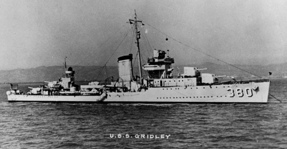 USS Gridley (DD-380) from the right 