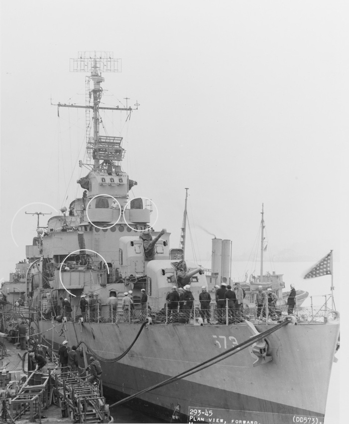 USS Harrison (DD-573), Mare Island, 10 January 1945 
