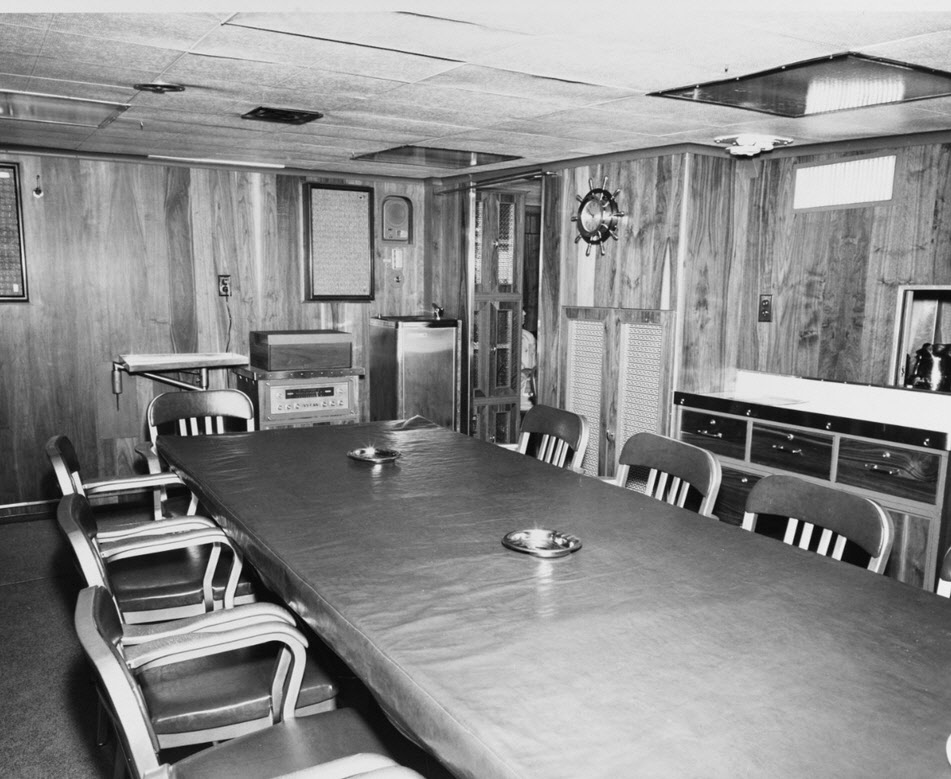 Wardroom on USS Herbert J Thomas (DD-833) 