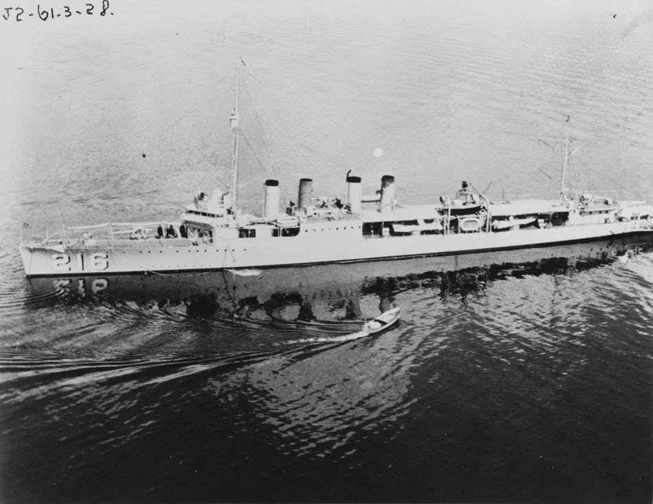 USS John D Edwards (DD-216), March 1928 