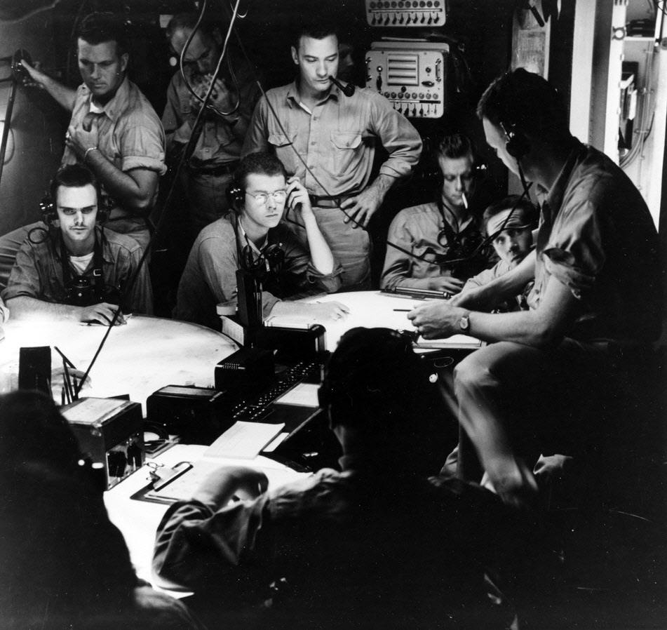 Plot Room, USS Lexington (CV-16) 