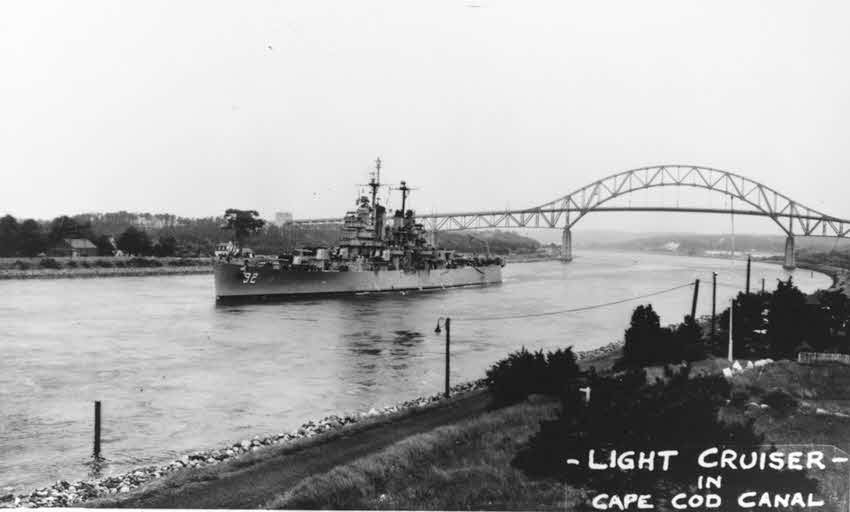 USS Little Rock (CL-92), Cape Cod Canal, c.1946-1949 