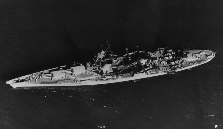Aerial View of USS Louisville (CA-28) 