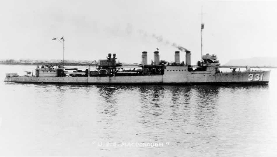 USS MacDonough (DD-331) at San Diego, 1920s 