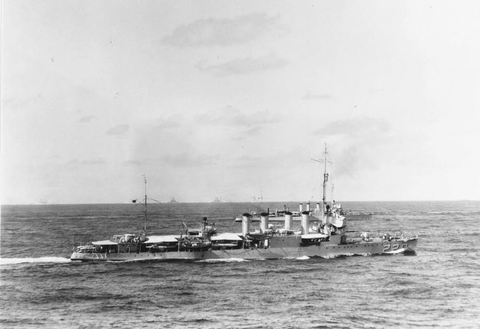 USS MacLeish (DD-220) with the battlefleet, late 1930s 