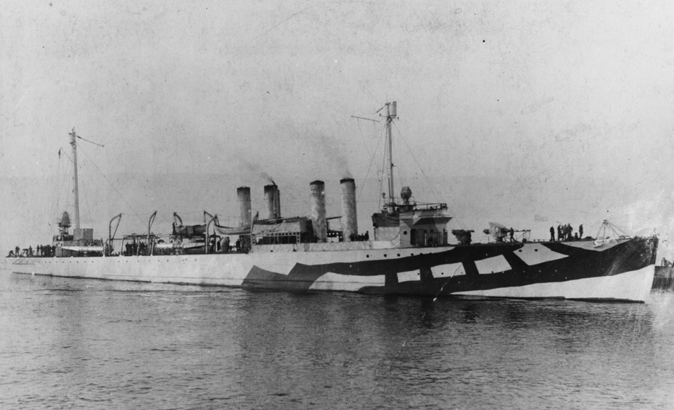 USS Manley (DD-74) in First World War Camouflage 