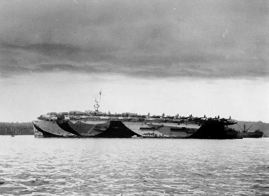 USS Marcus Island (CVE-77) in the South Pacific 