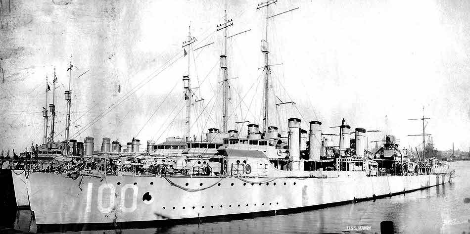 USS Maury (DD-100) as a minelayer, 1921 