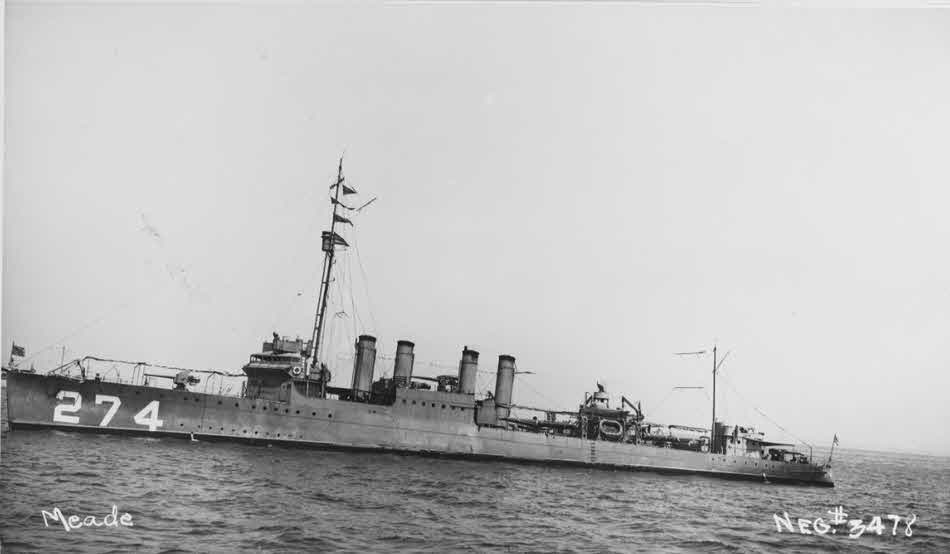 USS Meade (DD-274) from the left 