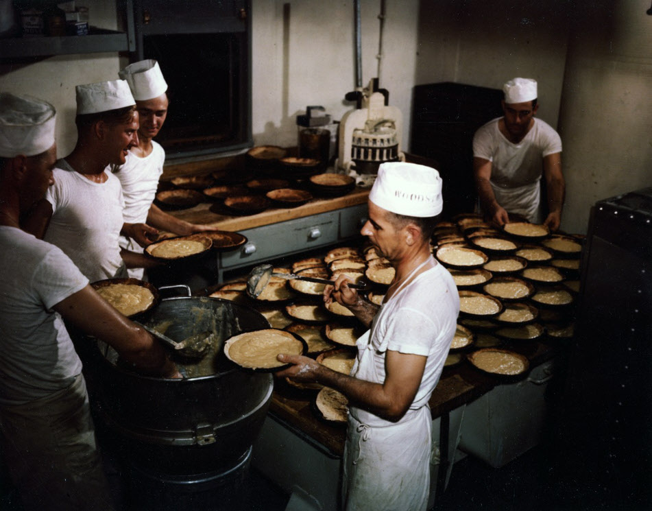 Baking Lemon Pie, USS Missouri (BB-63), 1944 