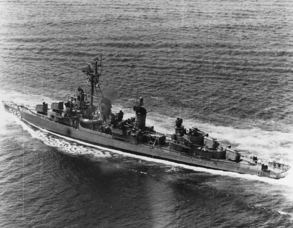 USS Mullany (DD-528) at Sea, late 1950s 