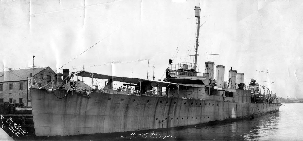 USS Noa (DD-343) in 1921 