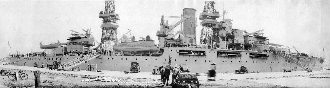 USS Oklahoma (BB-37), Norfolk Navy Yard, 1921 