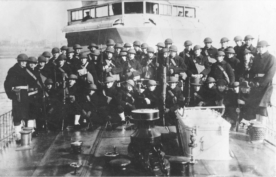 Landing Party from USS Pope (DD-225), Hankow, 1927 