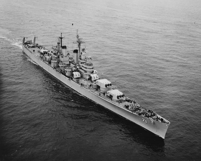 USS Quincy (CA-71) in the Pacific, 1952-54 