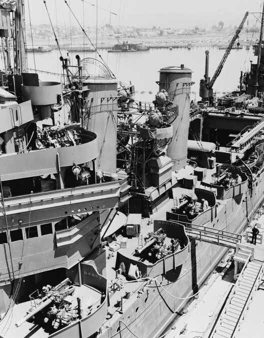 USS San Francisco (CA-38) at Mare Island, 19 May 1942 