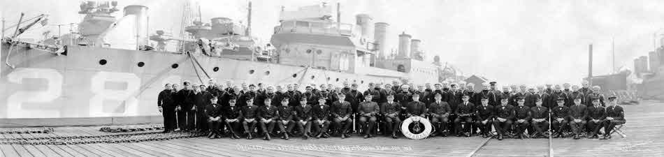 Officers and Crew of USS Sharkey (DD-281) at Boston 