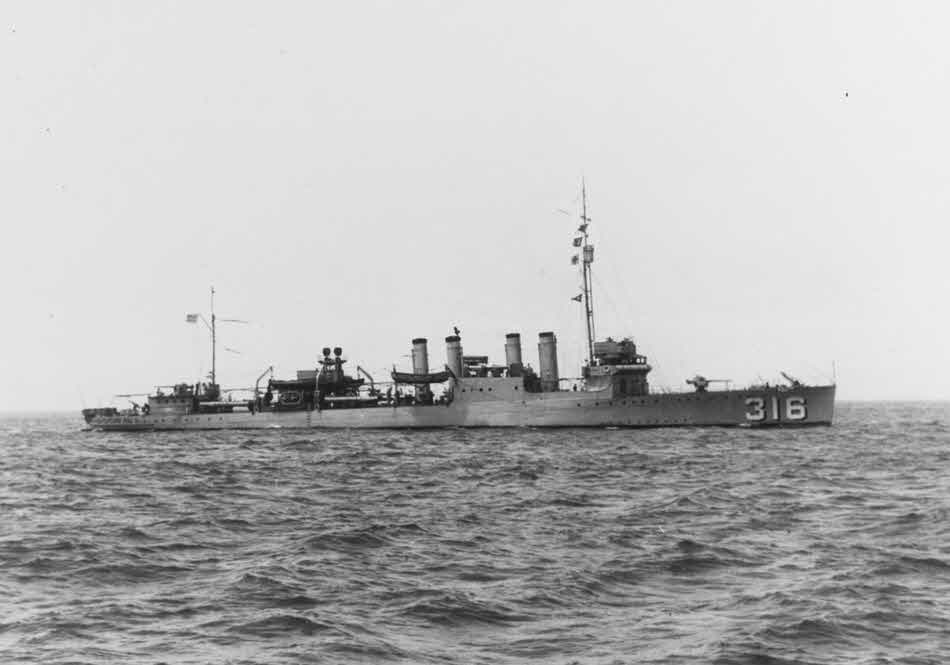 USS Sloat (DD-316) at Sea 
