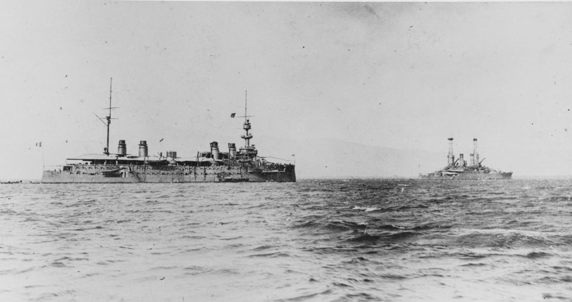 Conde and USS South Carolina (BB-26), Haiti, 1914 