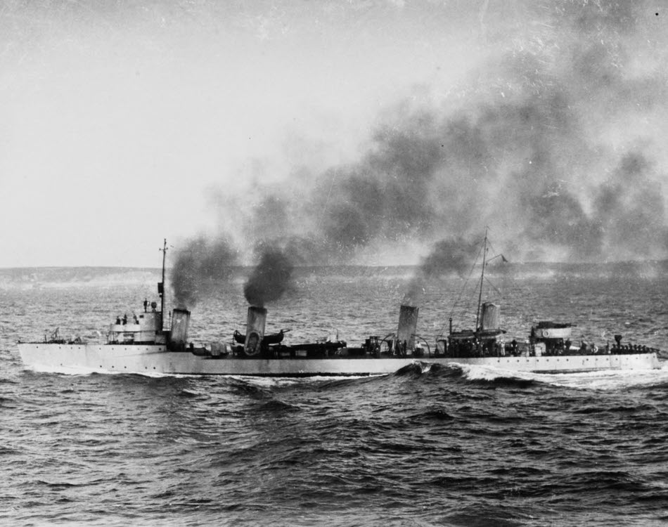 USS Stewart (DD-13) on Convoy Escort duty, St Naizaire to Brest, November 1918 