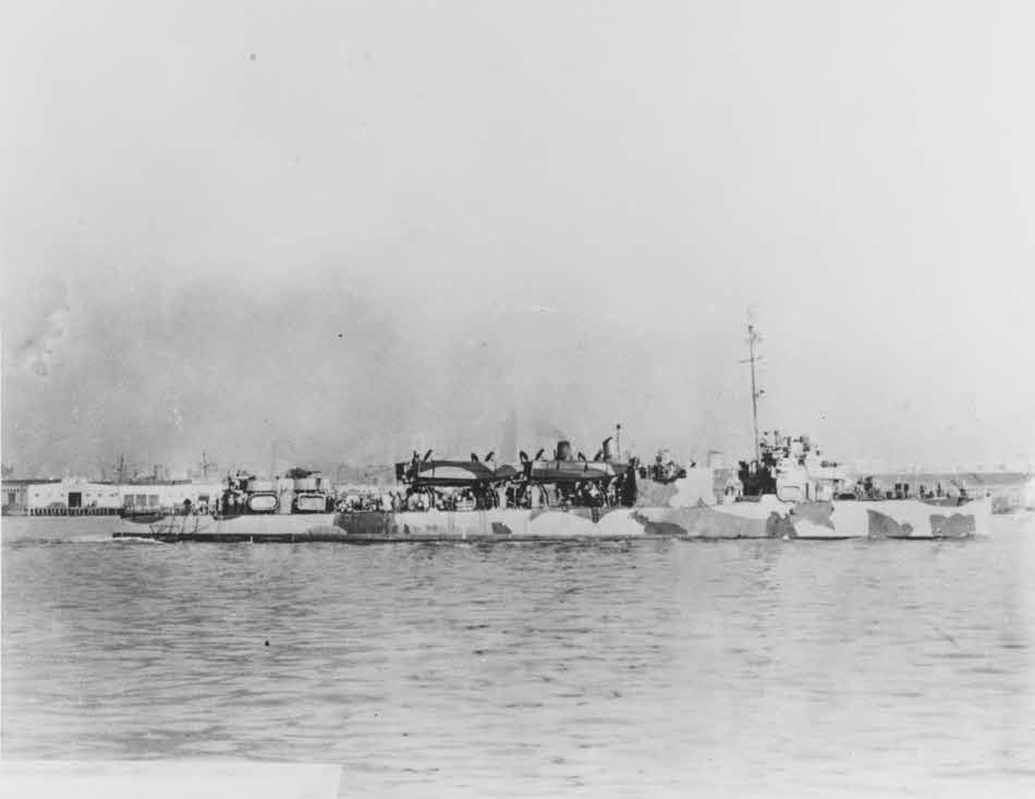 Side view of USS Talbot (APD-7) 