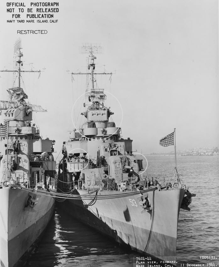 USS Terry (DD-513) at Mare Island, 11 December 1944 