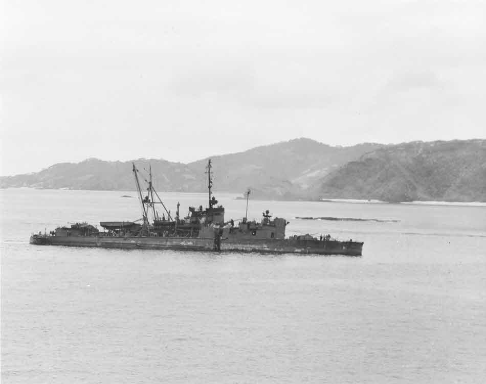 USS Thornton (AVD-11) after 1945 collision 