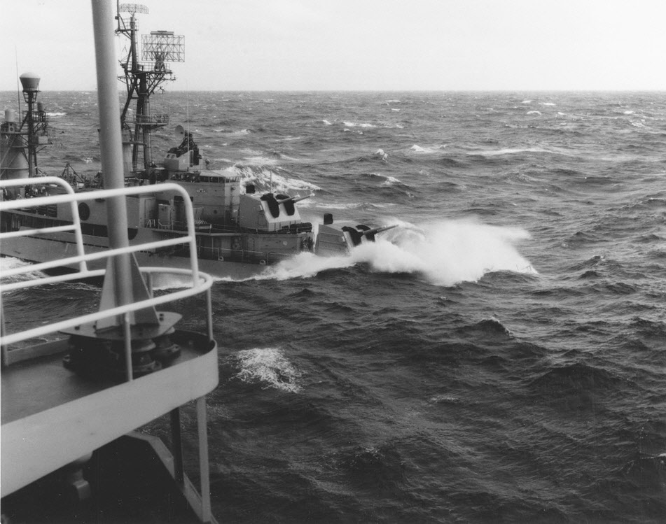 USS Turner (DD-834) off Virginia, January 1961 