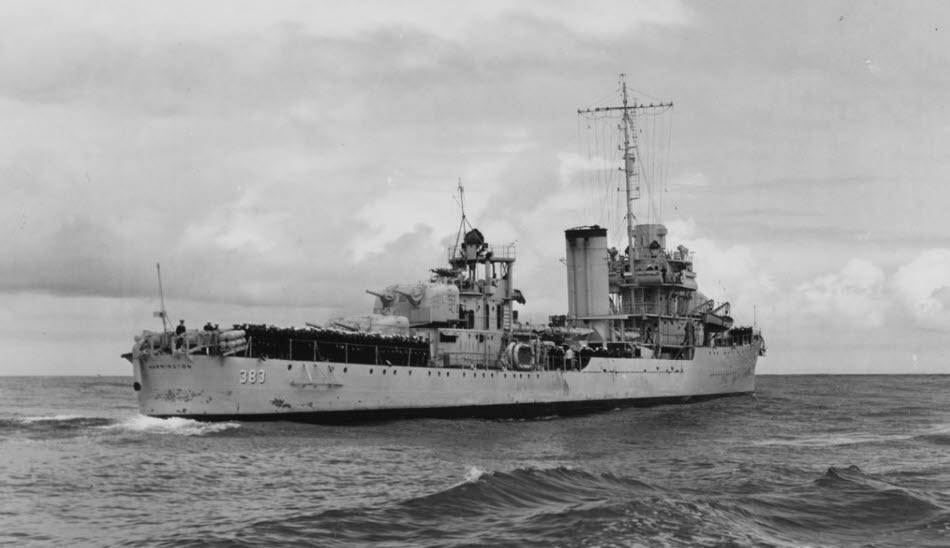 USS Warrington (DD-383) underway in late 1930s 