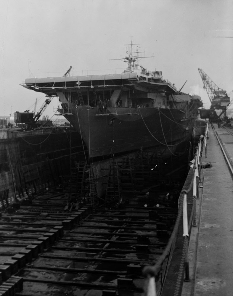 USS Wasp (CV-7) in Dry Dock, 1942 