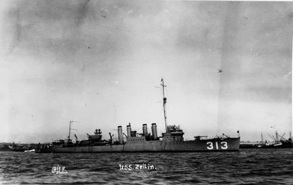 USS Zeilin (DD-313) at San Diego 