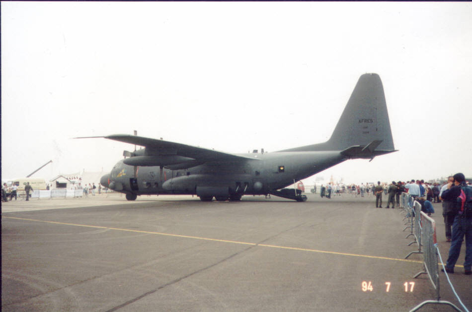 Rear-left view of a Lockheed AC-130 Spectre Gunship