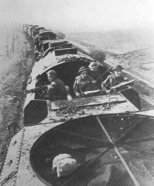 Trains captured near Bremen, 1945 
