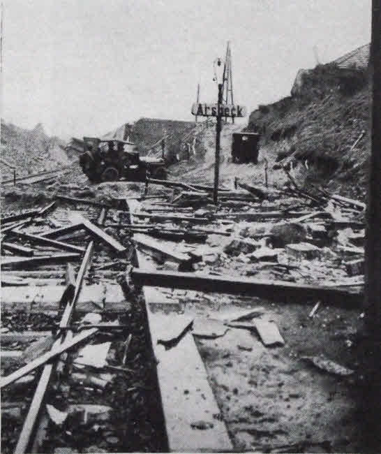 Bypass over railway at Arsbeck, 1945 