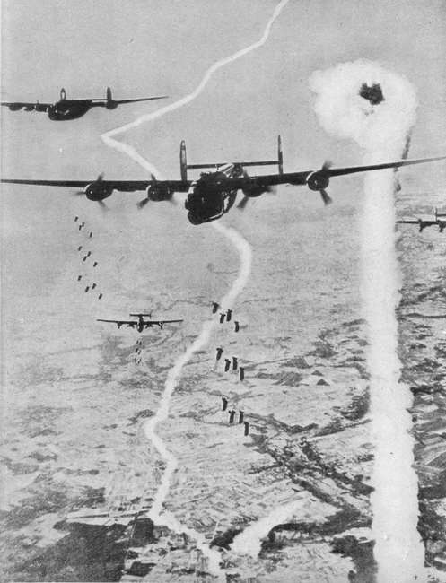B-24 Liberators over Tours, 1944 