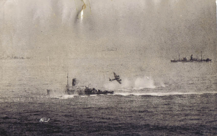 Naval attack by Beaufighter of No.143 Squadron 