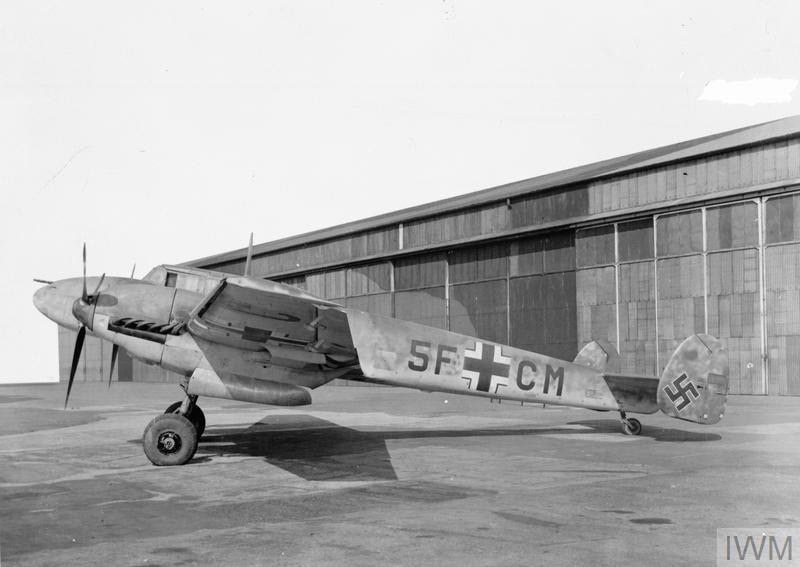 Messerschmitt Bf 110C from the left 
