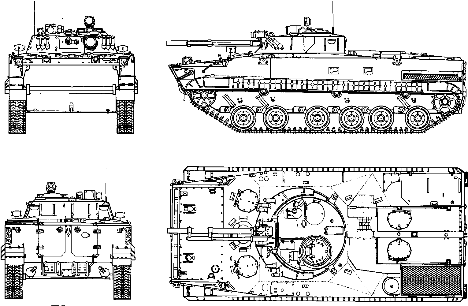 Plan of the The BMP-3 Infantry Fighting Vehicle