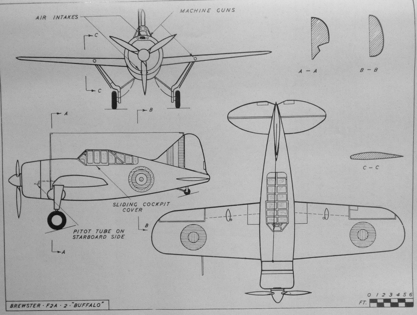 Plans of Brewster F2A-2 Buffalo