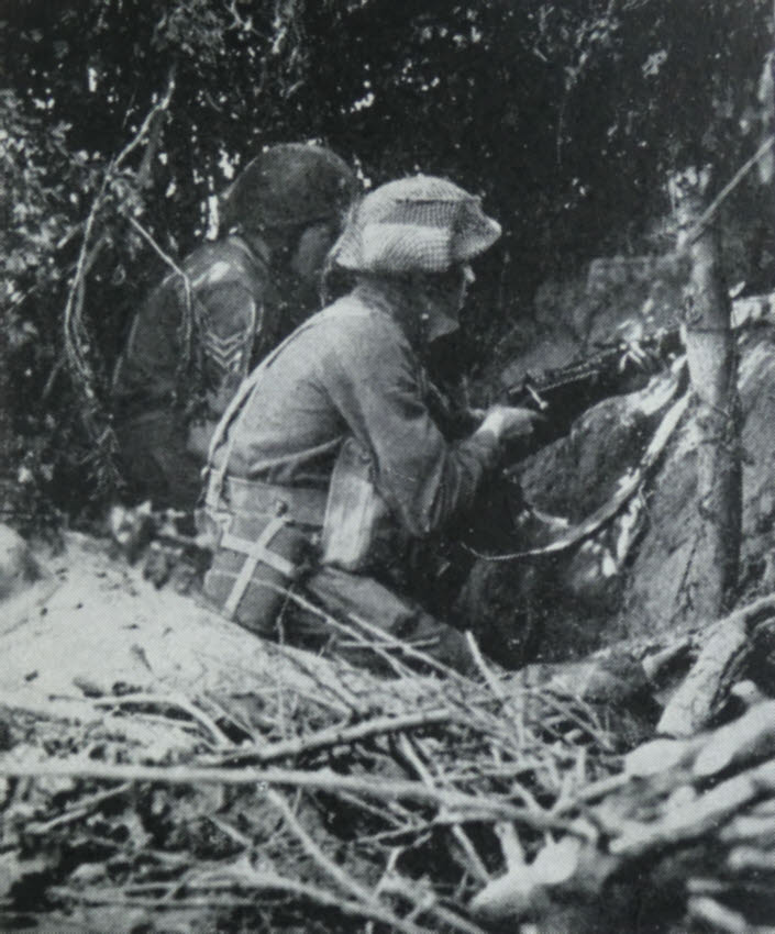 British Infantry near Caumont, 1944 