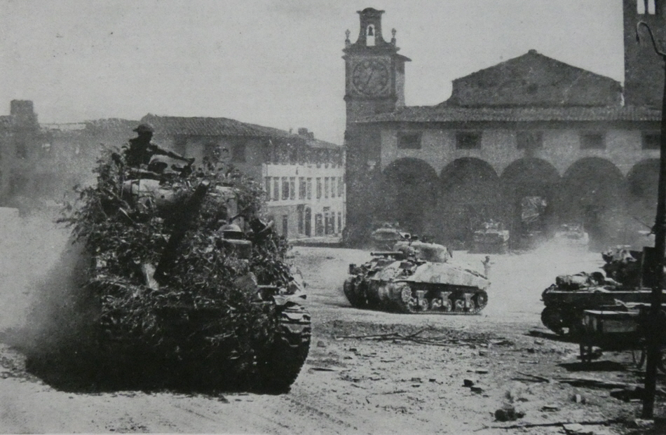 British Shermans, Impruneta, August 1944 