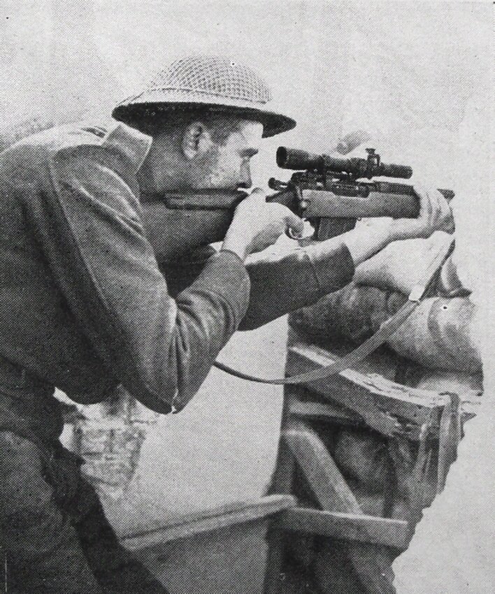 British Sniper at Cassino, 1944 