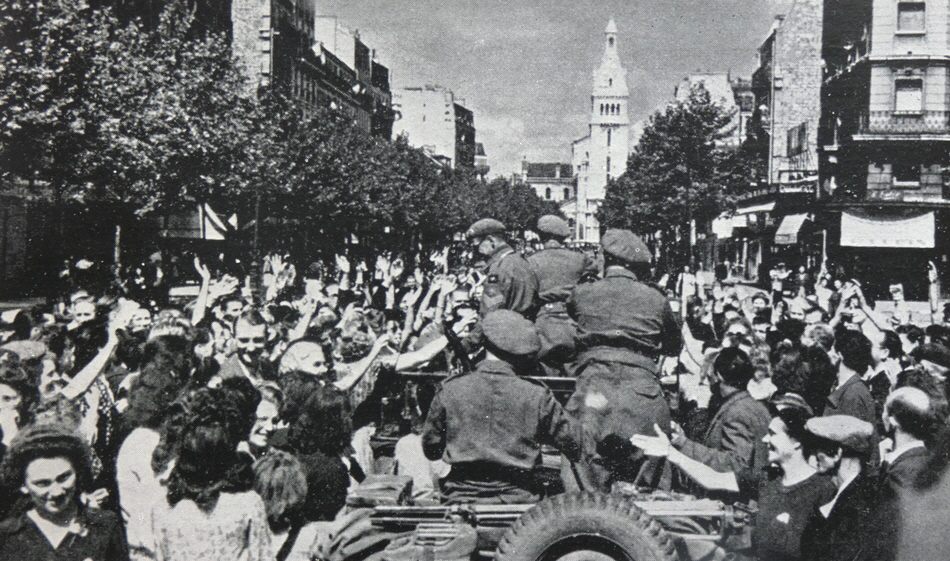 British Troops being welcomed in Paris 