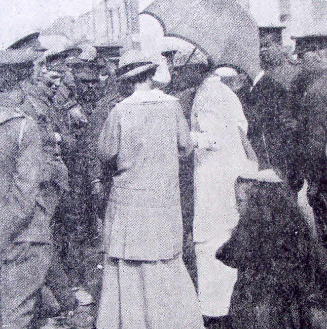 British Troops being welcomed to France, 1914 