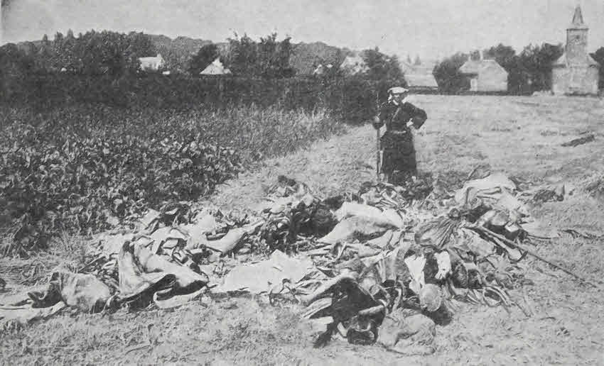 Cavalry equipment captured at Haelen, 1914 