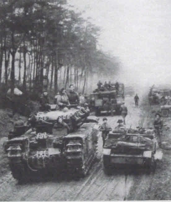 Churchill VI approaching the Siegfried Line 