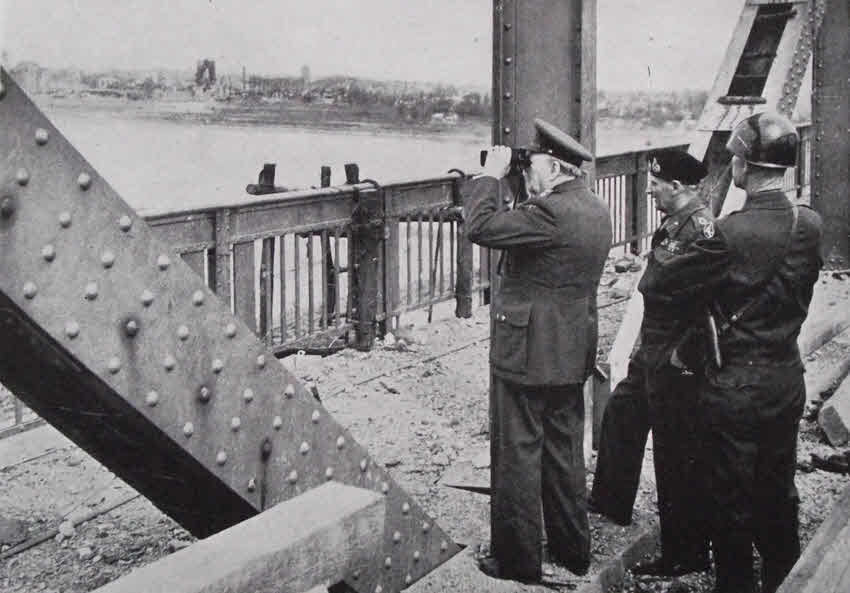 Churchill at Wesel, 1945 
