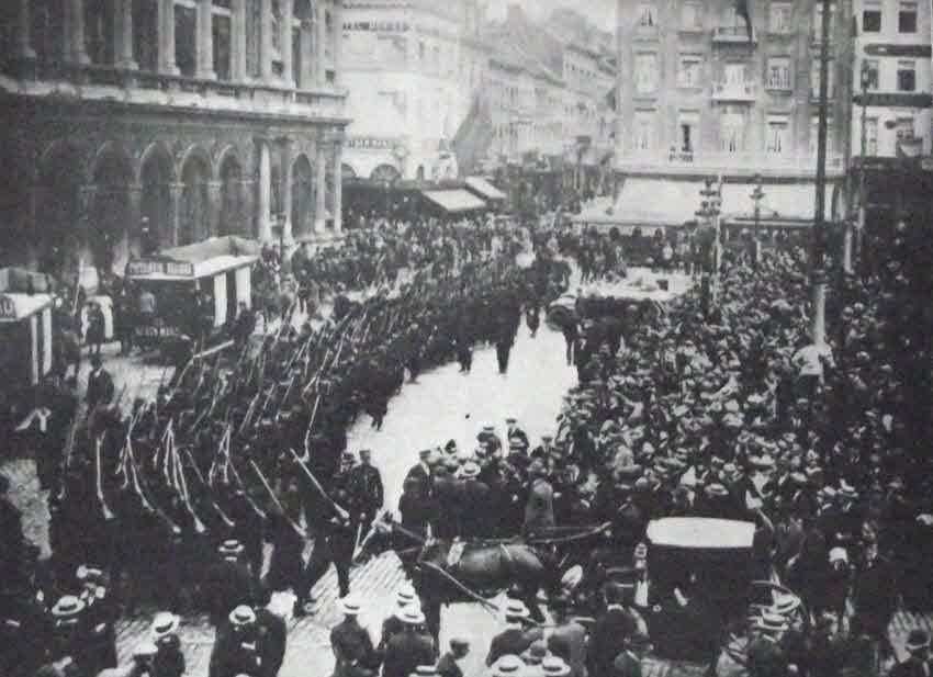 Brussels Civil Guard Disarming, 1914 