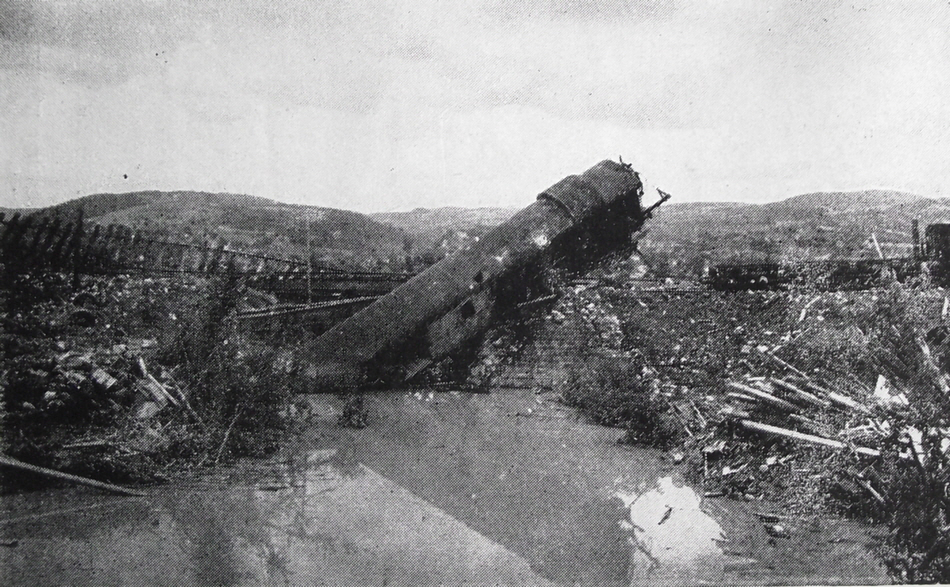 Wrecked Railway Bridge near Florence 